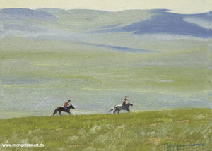 Mongolian Artist Narangerel Tsendsuren  Цэндсүрэнгийн Нарангэрэл, Zuraach, Uran buteelch, Bagsh