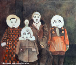 Sisters and brother - Nurmaa Art