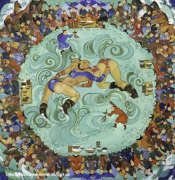 Wrestling Mongolia - Nurmaa Art