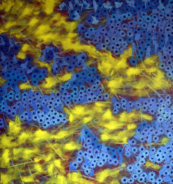 Blue, acryl on canvas, 150 x 160 cm, Otgo art www.mongolian-art.de