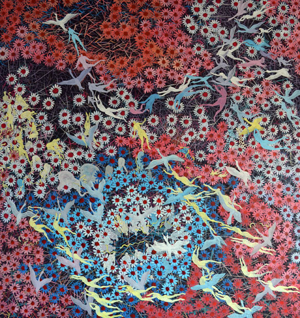 Fly, acryl on canvas, 150 x 160 cm, Otgo art www.mongolian-art.de