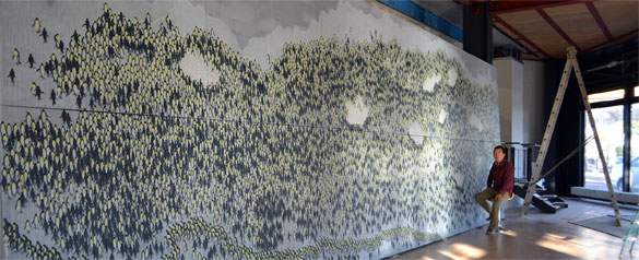 work in progress: Antarctic Panorama Penguins 300x900cm by OTGO