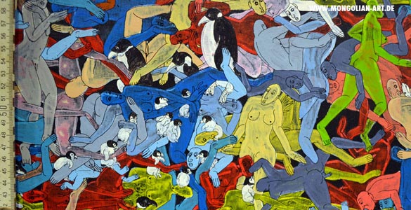 "HUN" painting 660 x 217 cm, acryl on canvas, 2010 - 2012 OTGO in Berlin