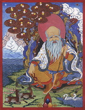 Tsagaan Uvgun by Otgo 2002, Tempera on Cotton 27 x 20 cm