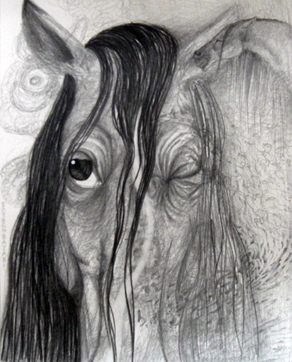 Hurug by OTGO 2005, pencil on paper 30x 24 cm