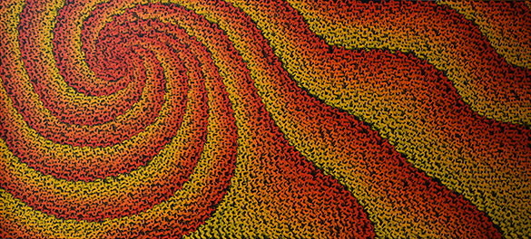 Wirkende Kraft by OtGO 2022, acryl on canvas 100 x 220 cm